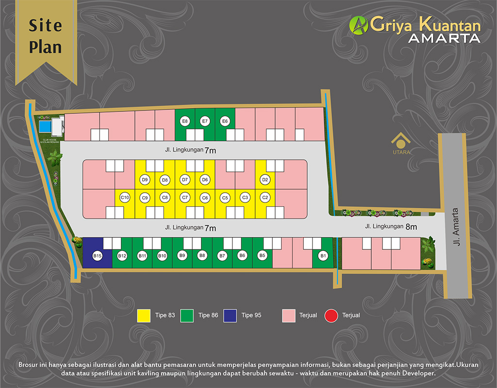 Site Plan Perumahan DI Jogja Barat, Griya Kuantan Amarta