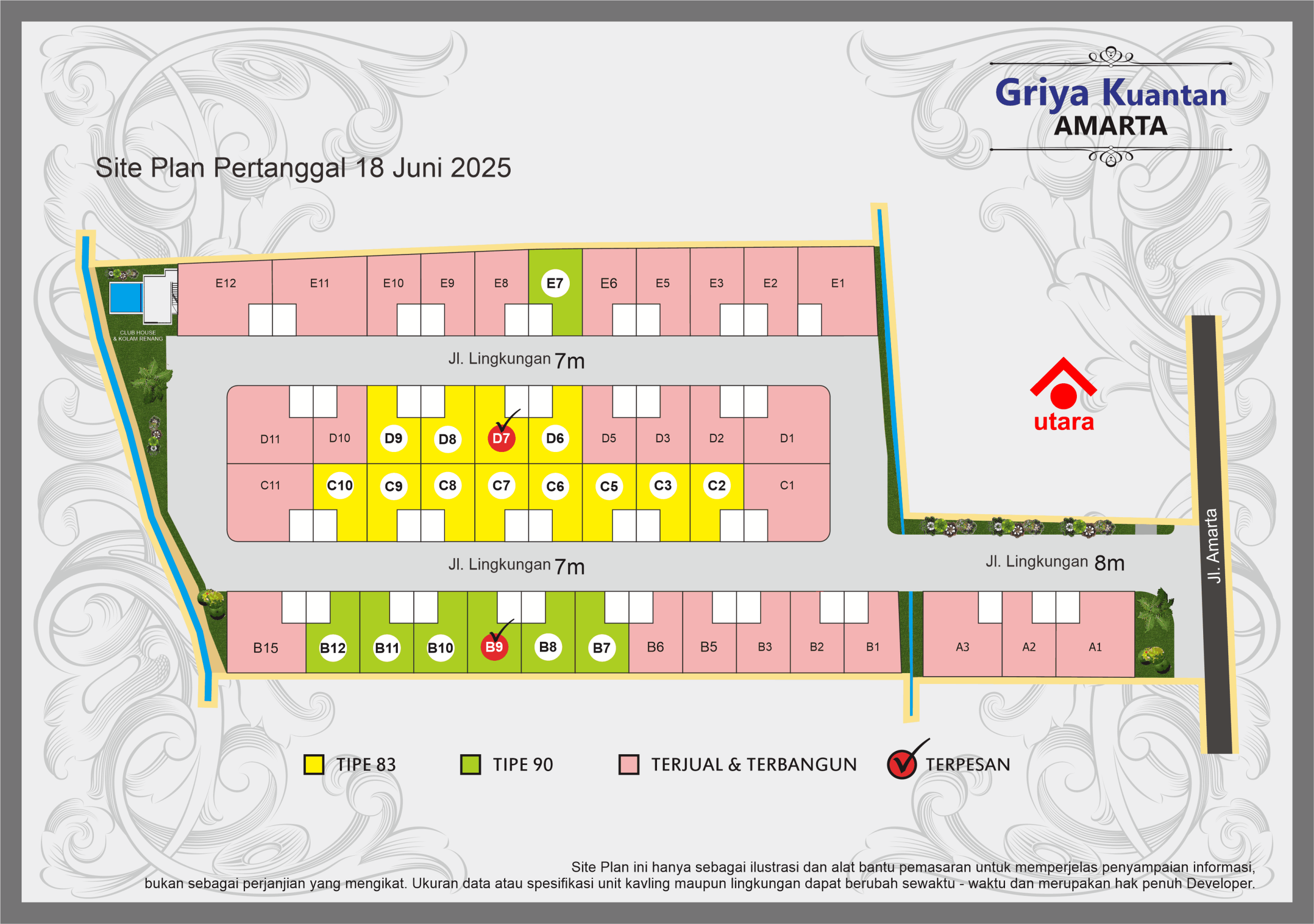 Site Plan Perumahan DI Jogja Barat, Griya Kuantan Amarta Site Plan Perumahan DI Jogja Barat, Griya Kuantan Amarta